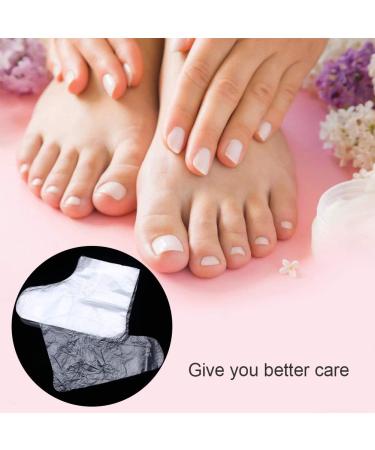 Disposable Foot Covers (100 pcs) | Plastic Socks & Boots for Wax Treatments | Ideal for Spa & Home Use - Buy Online on GoSupps.com
