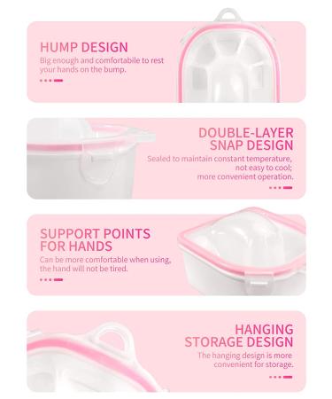 2PCS Nail Soaking Bowl Set with Cuticle Peeler & Pusher - Pink - Buy Online on GoSupps.com