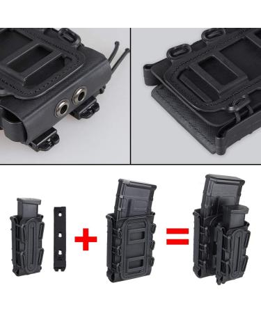 IDOGEAR Rifle Magazine Pouch - Universal MOLLE Soft Shell Mag Carrier for 5.56mm/7.62mm Mags in Black - Buy Online on GoSupps.com