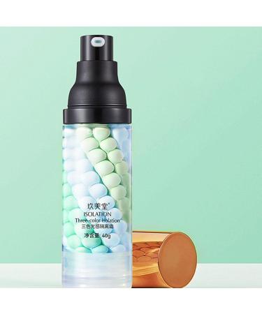 LINGJIONG Makeup color | Tri-color Isolation Cream Face foundation base isolating cream invisible pores moisturizing foundation concealer essence - Buy Online on GoSupps.com