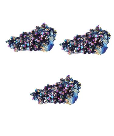FOMIYES 3 Pcs Natural Crystal Amethyst Rock Home Accessories Good Crystal Desktop Adornment House Quartz Colorfulx3pcs 9.5X5.5CMx3pcs