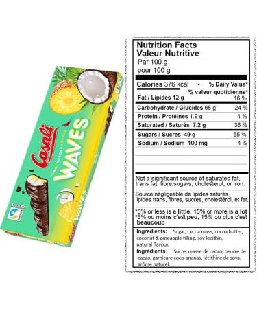  SORINA Casali Waves Coco-Pineapple Chocolate bars with coconut and pineapple foam filling Fairtrade cocoa 2 x 250g carton packaging - Buy Online on GoSupps.com