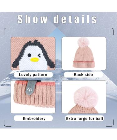 Rayson Kids Winter Hat and Scarf Set - Pink, Fleece Lined Beanie and Loop Scarf for Toddlers, Outdoor Sport - Buy Online on GoSupps.com