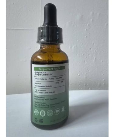 Magnesium Glycinate Liquid Drops Pure Magnesium Glycinate 400mg for Bone 6X High Absorption Liquid Magnesium Supplement Vegan Non-GMO Gluten-Free | 30 Servings Blueberry - Buy Online on GoSupps.com