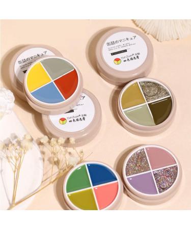 4Colors Solid Canned Cream Nail Gel Polish Painting Base Coat Soak Off UV LED Varnish Gel Jelly Nail Solid Glue Nail Repair Care - (Color: 4-1) - Buy Online on GoSupps.com