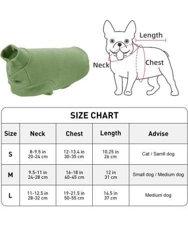 Docio Dog Sweater - Soft & Warm T-Shirt for Small Dogs & Cats | Spring Clothes Coat | Green (1 Pack) - Buy Online on GoSupps.com