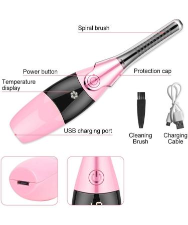 RIYAN Heated Eyelash Curler Electric Eyelash Comb LCD Display Rechargeable Quick Heating Curling White - Buy Online on GoSupps.com