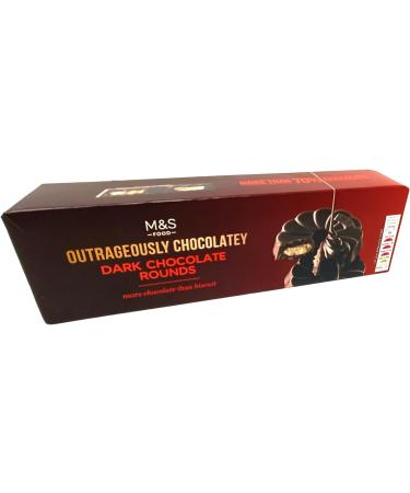 M&S Food Outrageously Dark Chocolate Rounds Biscuits 200g - 2 Pack in a Premier Life Store Box - Buy Online on GoSupps.com