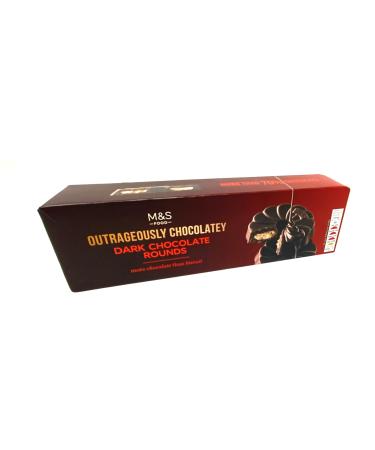M&S Food Outrageously Dark Chocolate Rounds Biscuits 200g - 2 Pack in a Premier Life Store Box