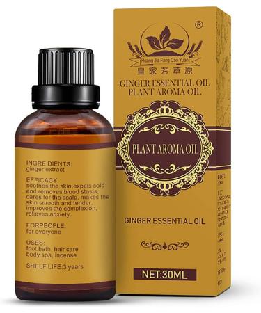 Buy Premium Ginger Oil for Lymphatic Drainage - 30ml Massage Oil | Essential Spa Oil for Relaxation - Buy Online on GoSupps.com
