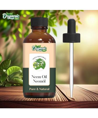  ORGANIC ZING Organic Zing Neem Oil | Pure & Natural Essential Oil for Skincare Hair Care & Massage - 118ml/4oz - Buy Online on GoSupps.com