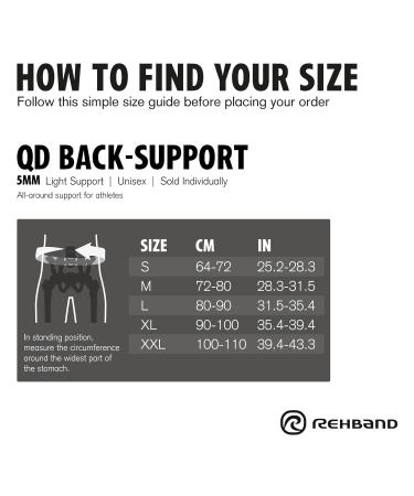 Rehband Back Support Belt - 5mm SBR/Neoprene Lower Back Stabilization for Sports & Daily Life - Medium Black - Buy Online on GoSupps.com