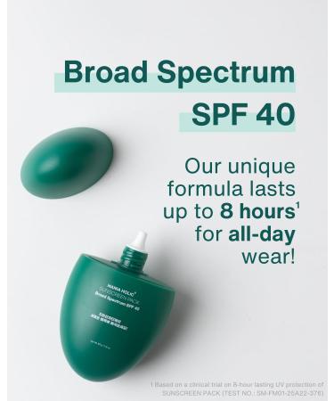 MANIA HOLIC Korean Sunscreen for Face SPF 40 No White Cast Lightweight & Matte Finish Makeup Primer Non-Greasy Formula Broad Spectrum UV Protection Pore-Friendly Korean Skincare 1.76 fl oz - Buy Online on GoSupps.com