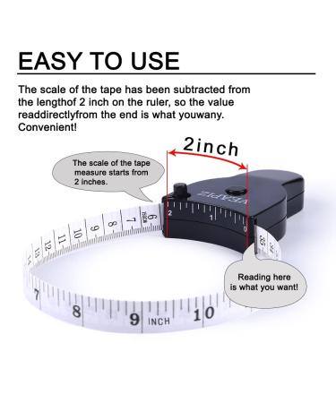3PCS Automatic Telescopic Body Measure Tape with Lock Pin and Push-Button Retract - 60 inch Measuring Tape for Weight Loss, Muscle Gain, Tailoring, Sewing and More - Buy Online on GoSupps.com