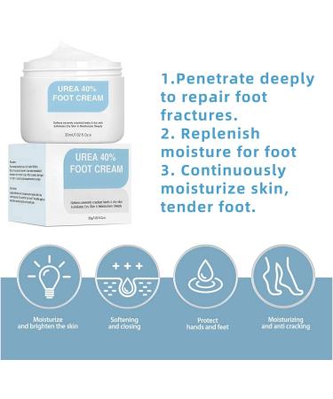 Urea 40% Foot Cream Cracked Heel Repair Cream Foot Cream for Cracked Heels and Dry Skin Cracked Heel Repair Cream Urea Foot Cream Foot Moisturiser Skin Care Hands & Feet Cracked Heel Cream Heel Repair - Buy Online on GoSupps.com