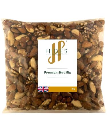 Hides Fine Foods - Premium Nut Mix 1kg - GMO Free - Suitable for Vegetarians - Great for Baking - Flapjacks - Granola - Trail Mix - Snacking - Cooking