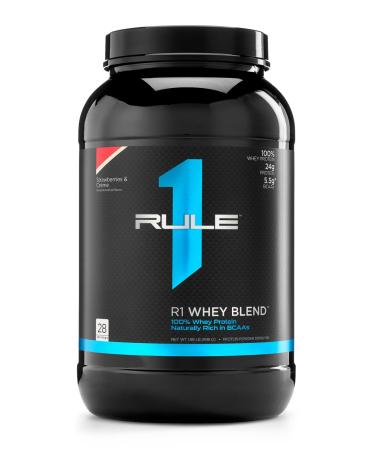 R1 Whey Blend Rule 1 Proteins (Strawberries and Creme 28 Servings)