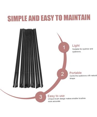 Healeved 60 Pcs Eyeliner Brush Eye Shadow Brush Eye Pencil Eyeliner Brow Brush Angled Makeup Tool Black  - Buy Online on GoSupps.com