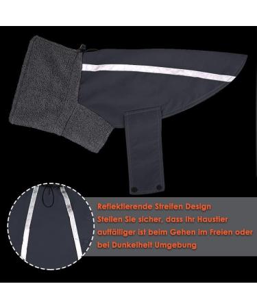 Slowton Winter Coat for Dogs - Waterproof Windproof Fleece Jacket with Turtleneck Scarf | Warm Gray Puppy Vest (S) - Shop Internationally! - Buy Online on GoSupps.com