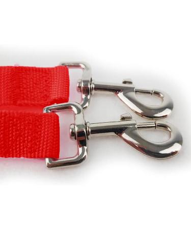 2 Way Lead Splitter Adjustable 43-69cm Dog Leash Heavy Duty Coupler with Metal Clips Easy Use Pet Walking Lead Splitter Durable Strong Fabric (Red) - Buy Online on GoSupps.com