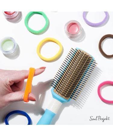 Soul Project Hair Ties - 50 Pack No Metal Elastic Bands for All Hair Types Perfect for Ponytails Buns School Gym & Work | Multi-Color 8mm Hair Accessories for Girls & Women - Buy Online on GoSupps.com