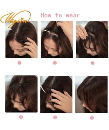 Bangs Hair Clip Synthetic Air Bangs Hairpiece Women Mini Fake Bangs Black Brown Hairpiece Extension for Girls Bangs Clip in Hair(Color:18-4) - Buy Online on GoSupps.com