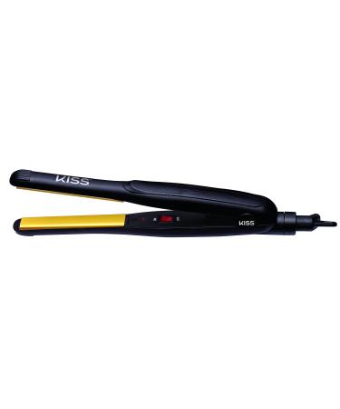 Kiss 1/2" Ceramic Tourmaline Red Flat Iron Reaches up to 450 F (Design may vary) 1/2 Inch