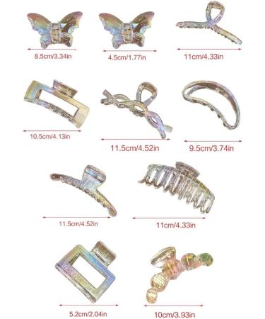 xbiez Elegant Hair Clips with Aurora Butterfly Hair Claw Clip Princess at Large Strong Hold Catch Barrettes Hair Styling Tool Colorful big butterf - Buy Online on GoSupps.com