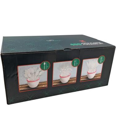 400 Piece Heavy Duty Clear Plastic Cutlery Set - Disposable Forks, Spoons, and Knives - Buy Online on GoSupps.com