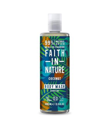Faith In Nature Natural Coconut Body Wash Hydrating Vegan and Cruelty Free No SLS or Parabens 400 ml Coconut 400 ml (Pack of 1)