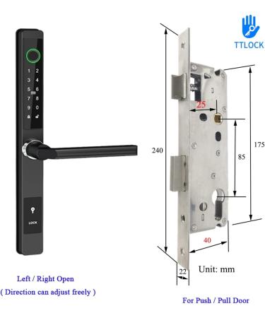 APP Waterproof Smart Fingerprint Password Lock Bridge-Cut Aluminum Alloy for Outdoor Push Pull Sliding Frame Glass Door (Color : Silver A 8535) (Black a 8560) - Buy Online on GoSupps.com