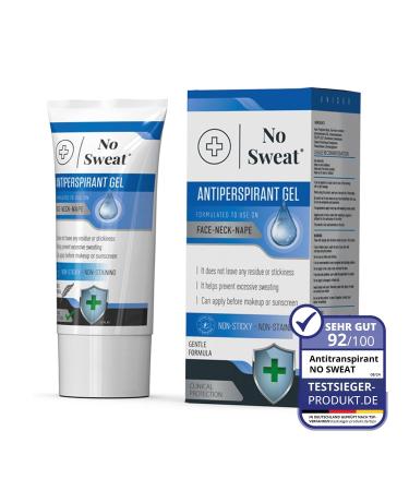 No Sweat Antiperspirant Gel 50 ML - Suitable Usage For Face-Neck-Nape Helps Prevent Excess Facial Sweating and Facial Shining-Suitable For Active Work and During Gym
