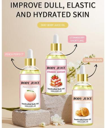 Gerrit Body Juice Oil Body Juice Strawberry Shortcake Body Juice Oil Cinnamon Roll Handmade Body Oil Body Juice Oil Peach For All Skin Type - Buy Online on GoSupps.com