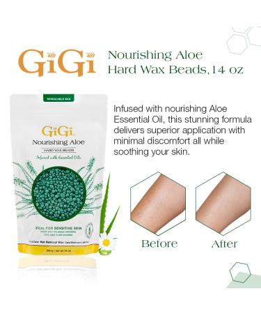 GiGi Nourishing Aloe Hard Wax Beads 14 oz - Hair Removal Formula - Buy Online on GoSupps.com