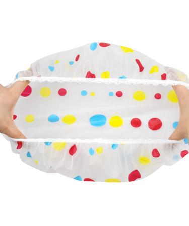Buy NATUCE 5 Pack Reusable Shower Caps - Waterproof Elastic Bathing Caps for Women's Hair Protection in Spa & Salon - Buy Online on GoSupps.com