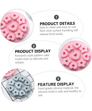 Zerodeko 2pcs Donut Mold Silicone Molds Heart Decor Heart Cake Pan Heart Pudding Mold De para Gelatinas Biscuits Mold Biscuits Mould Fondant Mold Fudge Food Supplement Box Silica Gel Baby 20.5X20.5X2CM - Buy Online on GoSupps.com