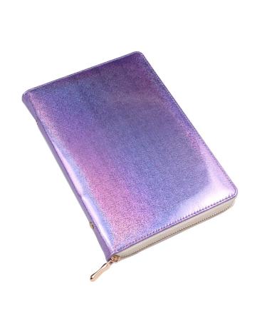 Finger angel 72 subjects holographic nail plate holder stamp templates organizer for retanel and square & round print forms manicure tool accessories violet