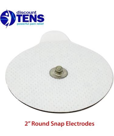 Premium TENS Electrodes - 2 Round Replacement Pads for TENS Units | Snap TENS Unit Electrodes (5 Pair - 10 Electrodes) | Best Price - Buy Online on GoSupps.com