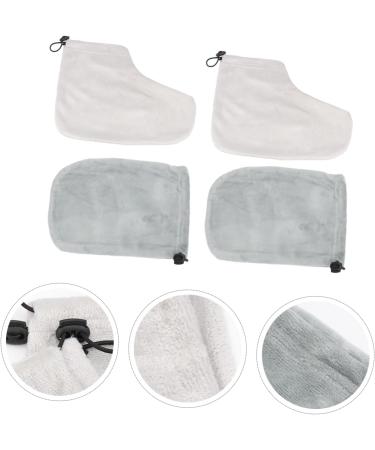 Ensemble 2 Paires Accessoires de Paraffine Moufles et Couvre-pieds en Coton Isolant Taille Unique Maintien Chaleur Usage Spa et Soins Domicile Couleur Al atoire - Buy Online on GoSupps.com