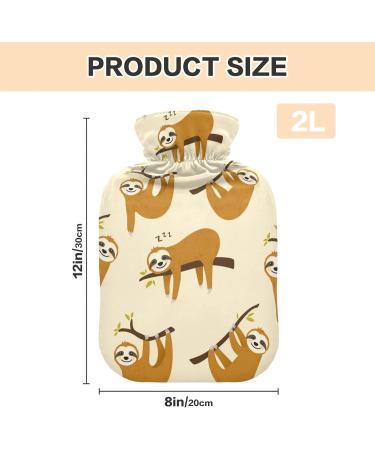 Buy Cute Cartoon Sloth Hot Water Bottle - 2L Pain Relief & Comfort for Cramps | International Shipping - Buy Online on GoSupps.com
