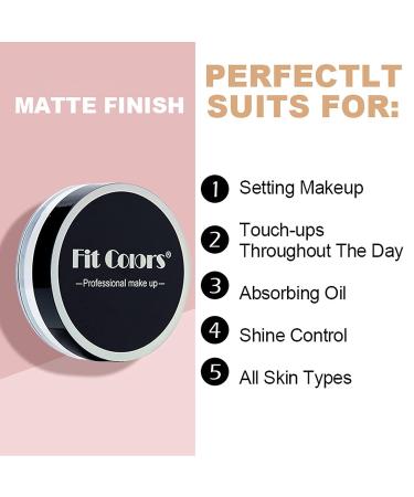 Oil Control Translucent Loose Face Powder - Lightweight Natural Finish - 0.35 Oz/10g (02 Pink) - Buy Online on GoSupps.com