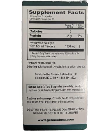 GENACOL Hydrolyzed Collagen Joint Health Supplement for Men & Women | Patented Technology for Extra Absorption | Joint Support & Relief | Gluten Free Non GMO | 90 Capsules - Buy Online on GoSupps.com