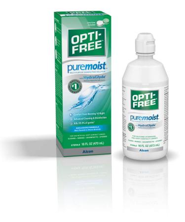 Opti-Free Puremoist Multi-Purpose disinfecting Solution with Lens case, 16 Fl Oz