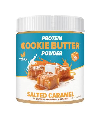 Flexible Dieting Lifestyle Vegan Protein Cookie Butter Powder - Salted Caramel | Dairy-Free, Keto-Friendly, Low Carb, Sugar-Free, Gluten-Free | Easy to Mix, Bake and Spread | 7.9oz