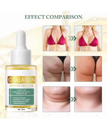 4Pcs Flysmus Beauty Women Collagen Lifting Body Oil 30ml Beauty Women Collagen Lifting Body Oil Anti Aging Collagen Serum for Face Reduces Fine Lines & Wrinkles - Buy Online on GoSupps.com