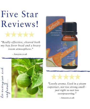Absolute Aromas Refresh Blend Oil 10ml | Uplifting Essential Oil for Aromatherapy | International Shipping Available - Buy Online on GoSupps.com