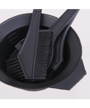 Cutefly Salon Hair Color Dye Bowl Comb Brush Set - Professional Hairdressing Tint Tools in Black for Flawless Application - Buy Online on GoSupps.com