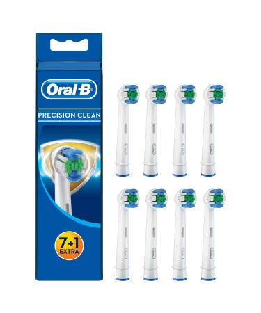 Oral-B Precision Clean Brush Heads with Bacterial Protection - Prevents Bacterial Growth on Bristles Anti-Bacterial 8er Pack