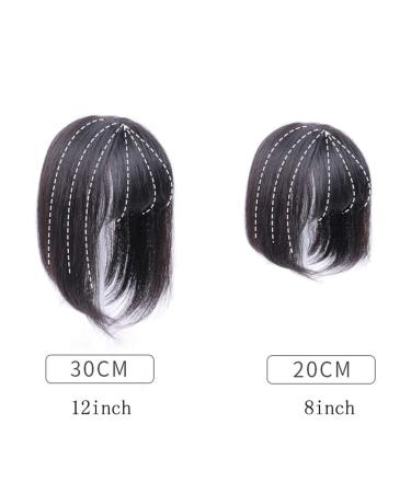 Women's Human Hair Topper with Bangs - 5x5 Clips for Thinning Hair - 8 Black Hairpiece - Buy Online on GoSupps.com