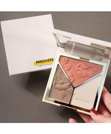 Karlor 3-in-1 Contour Palette | Highlighter Blush & Bronzer - Makeup Contouring Powder with 2 Brushes International Shipping Available - Buy Online on GoSupps.com